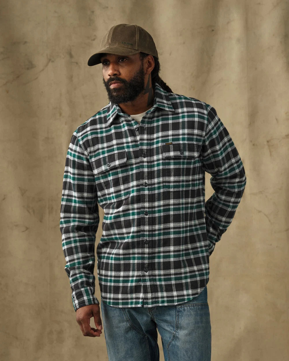 Chemise de travail vintage en flanelle