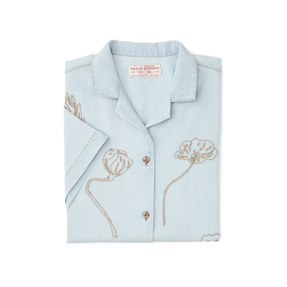 Women's S/S Embroidered Camp Shirt