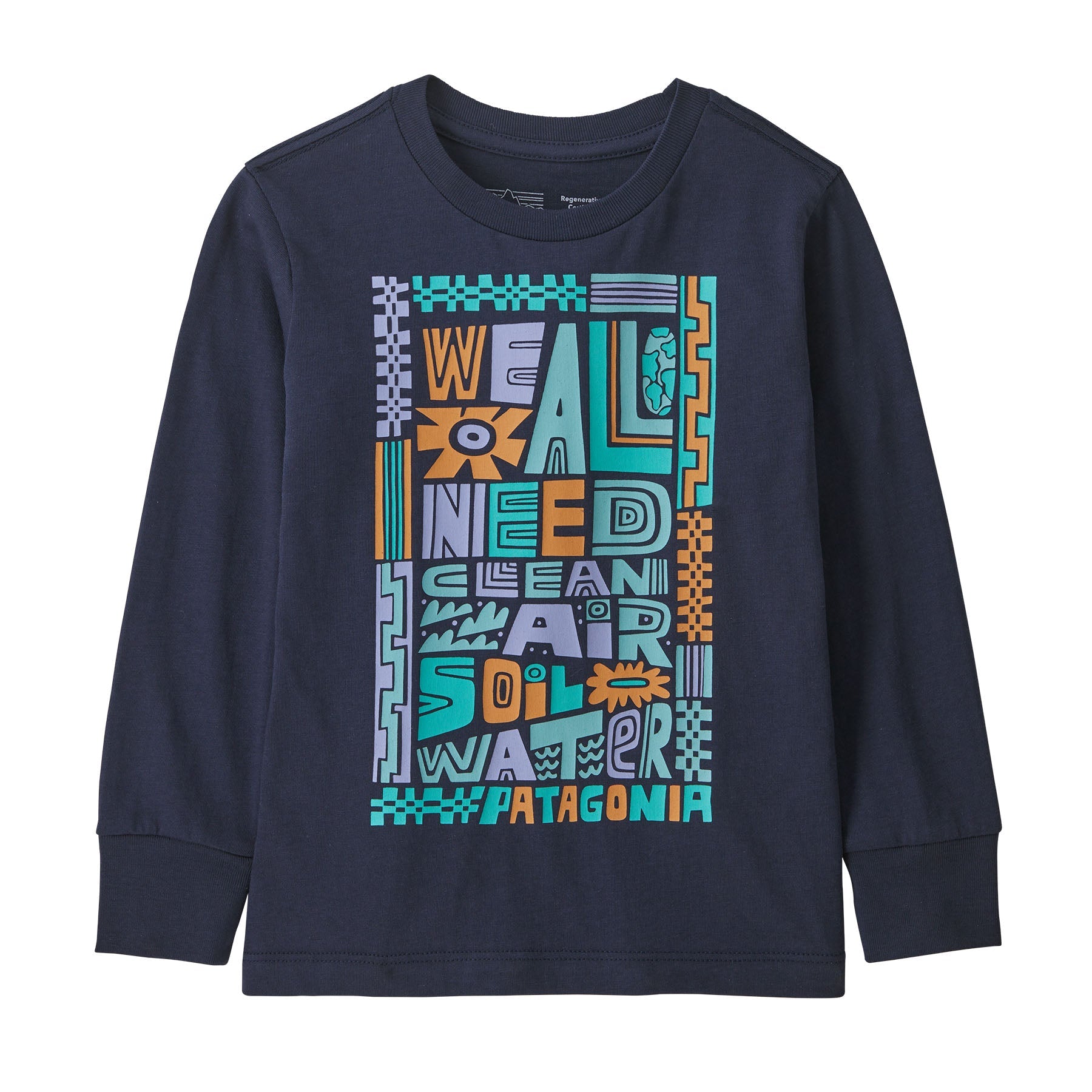 T-Shi graphique en coton certifié biologique régénérateur Baby L/S