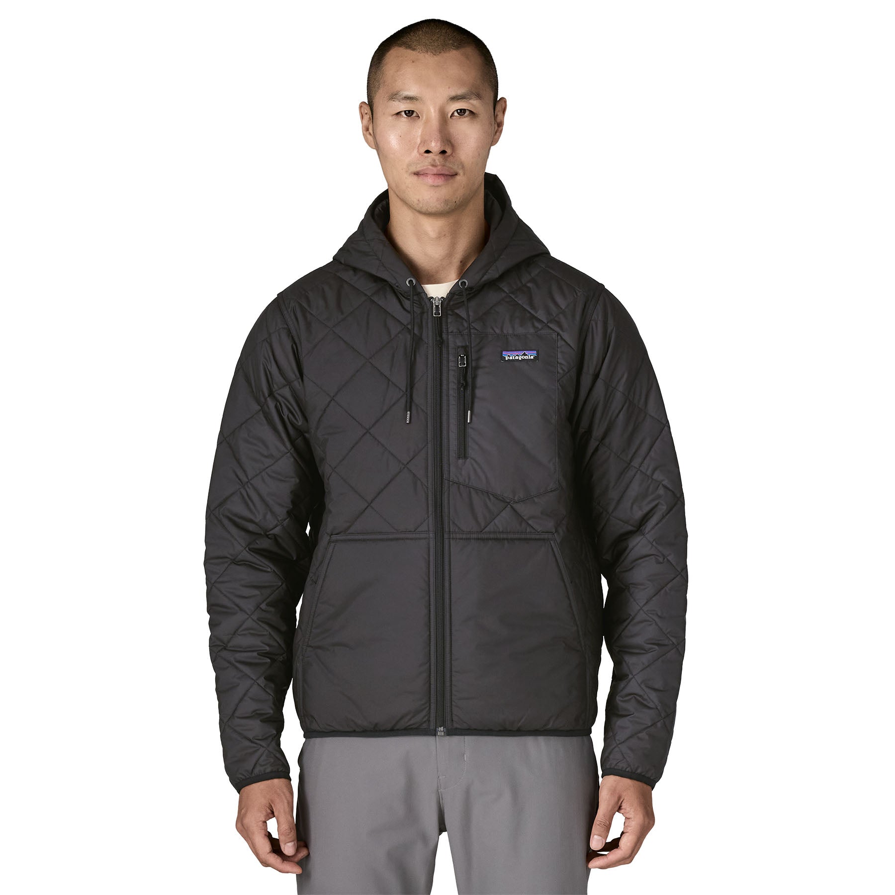 Men's Diamond Quilted Bomber Hoody