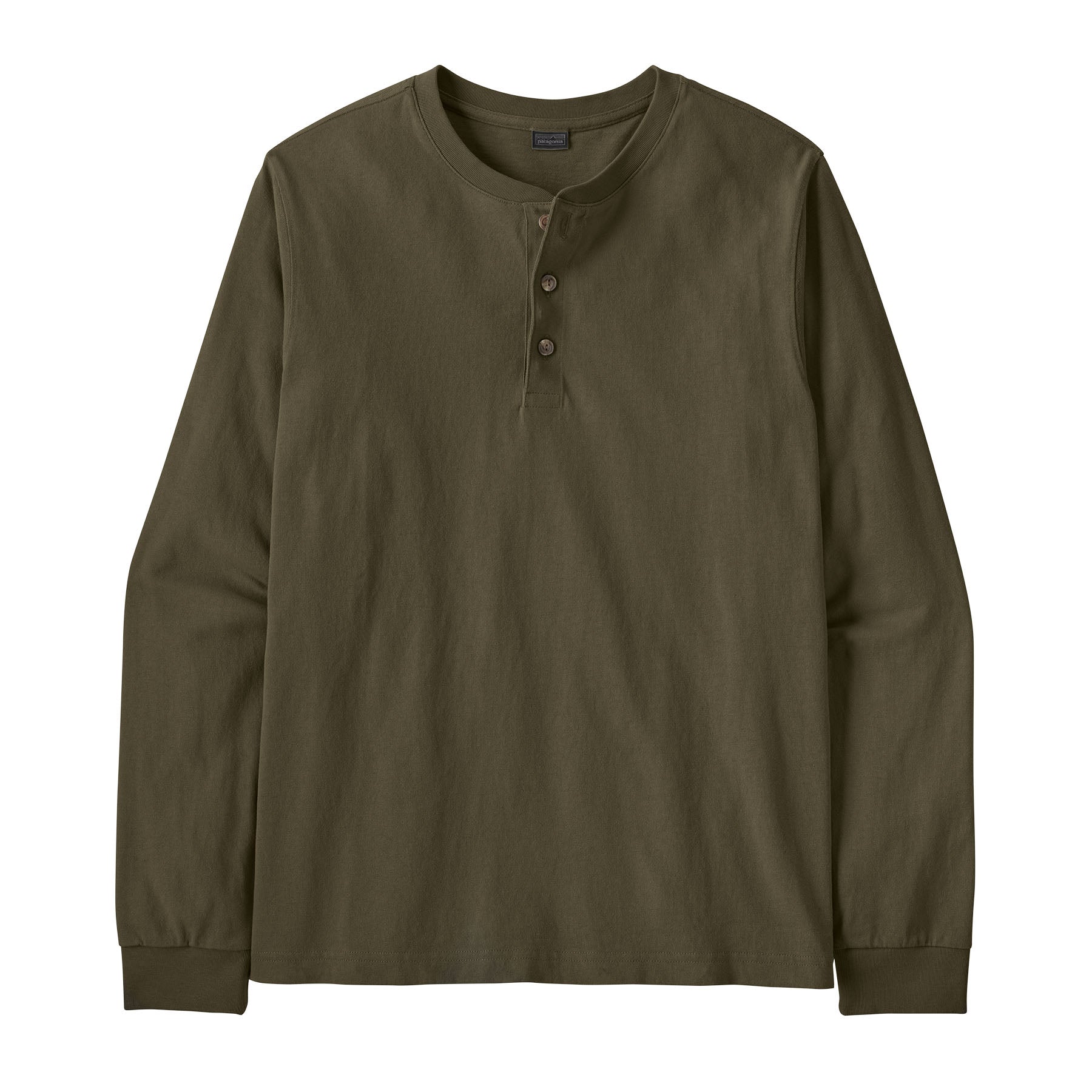 Men's Long Sleeved Henley Shirt