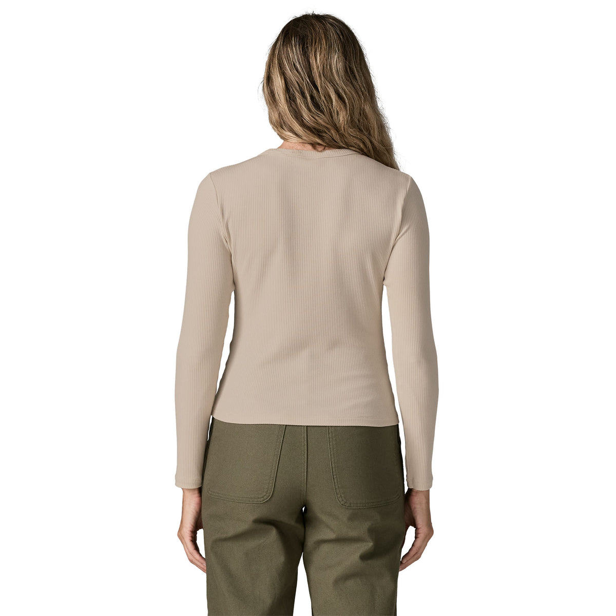 Women's Long Sleeved Rib Knit Top