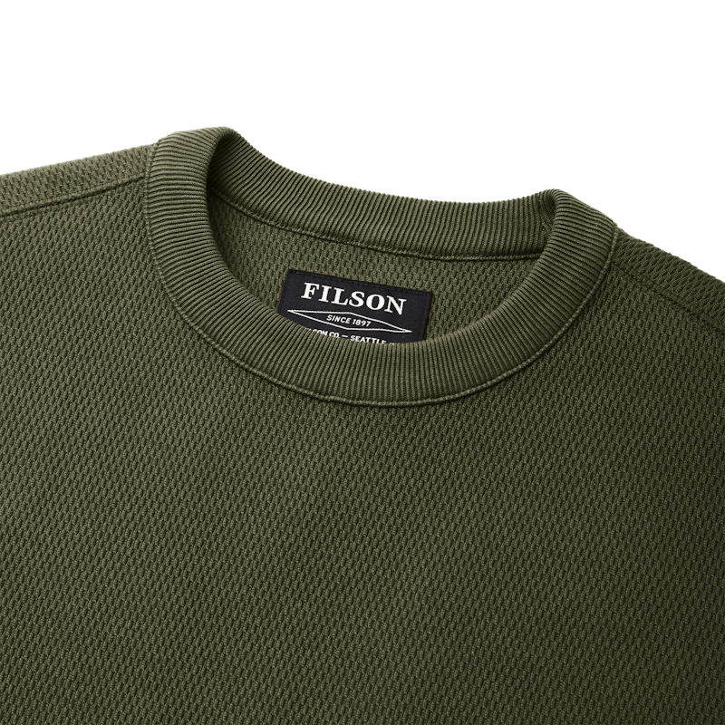 Waffle Knit Thermal Crewneck