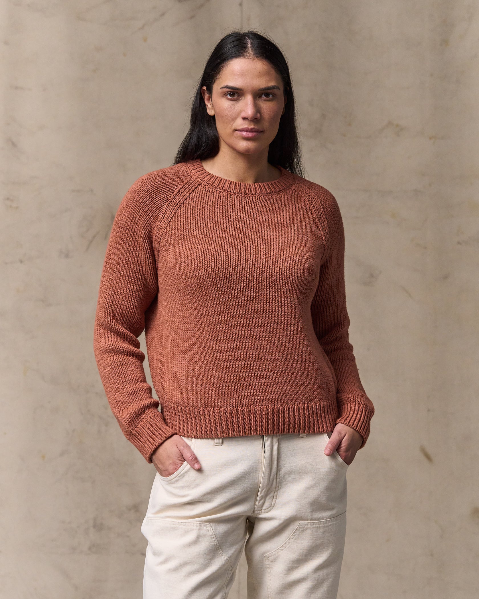 Women's Cotton Crewneck Sweater