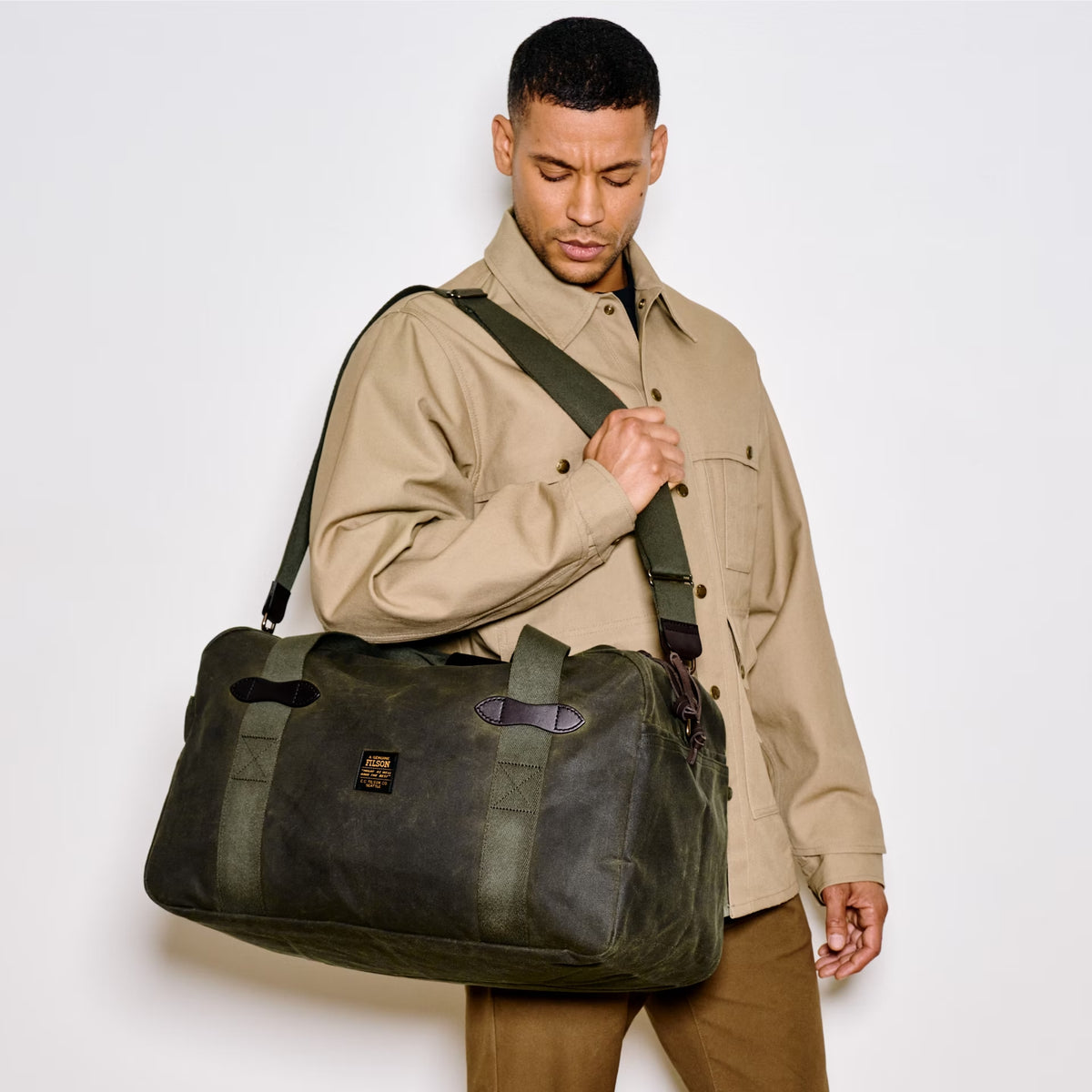 Sac de sport moyen en tissu d'étain