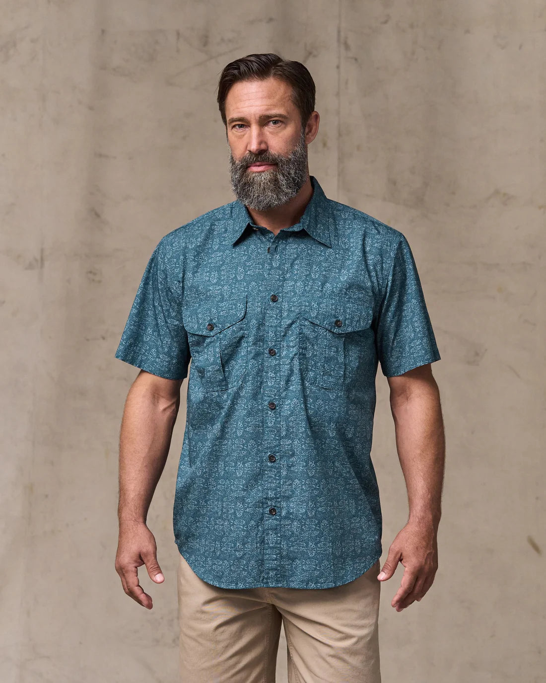 Filson's Washed Short Sleeve Feather Cloth Shirt