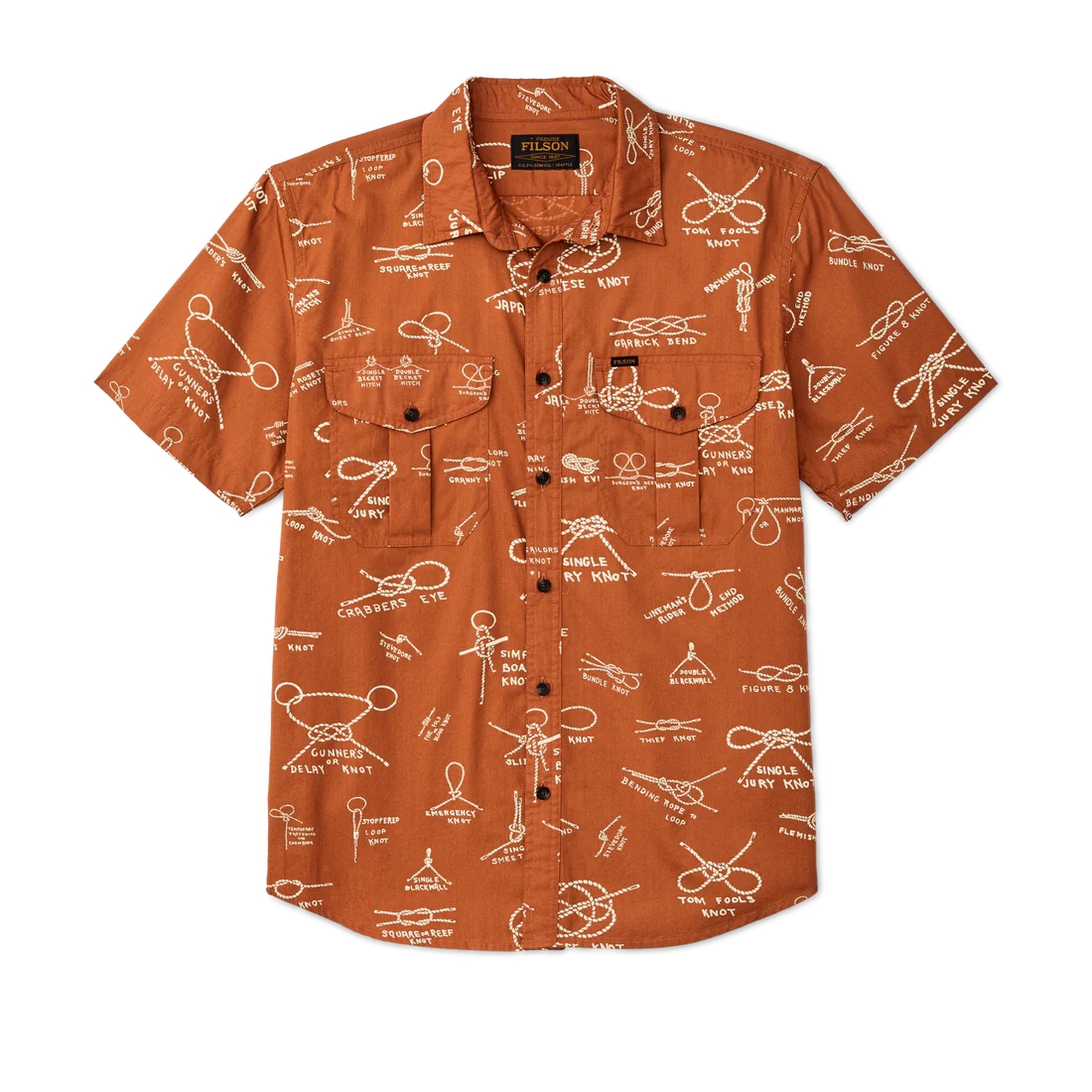 Filson's Washed Short Sleeve Feather Cloth Shirt