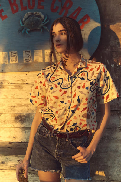 Women's S/S Twill Camp Shirt - Sale