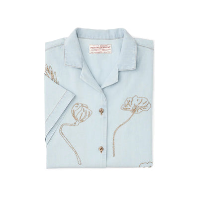 Women's S/S Embroidered Camp Shirt