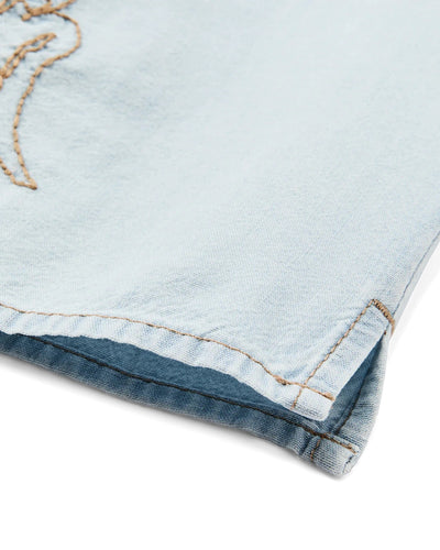 Women's S/S Embroidered Camp Shirt