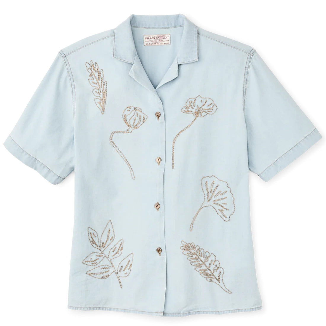Women's S/S Embroidered Camp Shirt