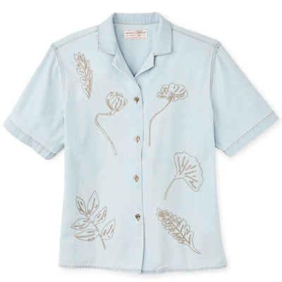 Women's S/S Embroidered Camp Shirt