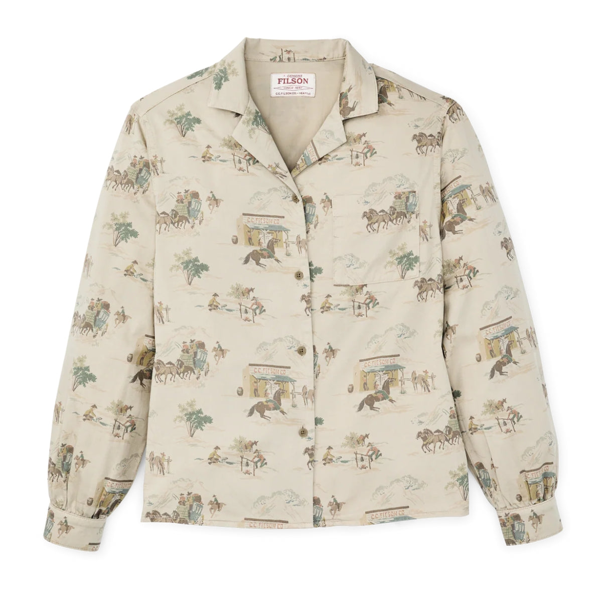 Women'S L/S Twill Camp Shirt