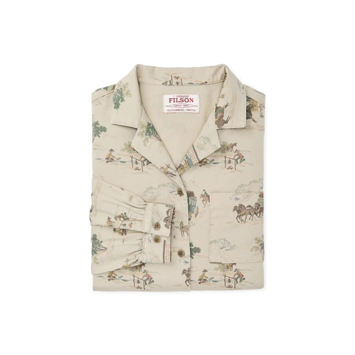 Women'S L/S Twill Camp Shirt