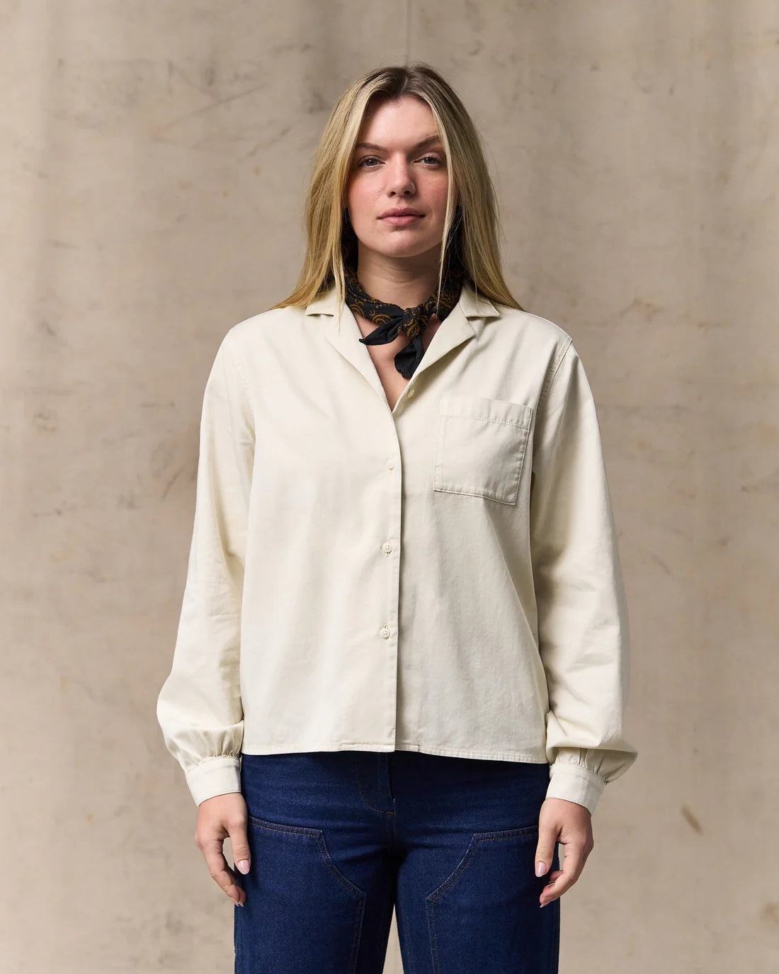 Women'S L/S Twill Camp Shirt