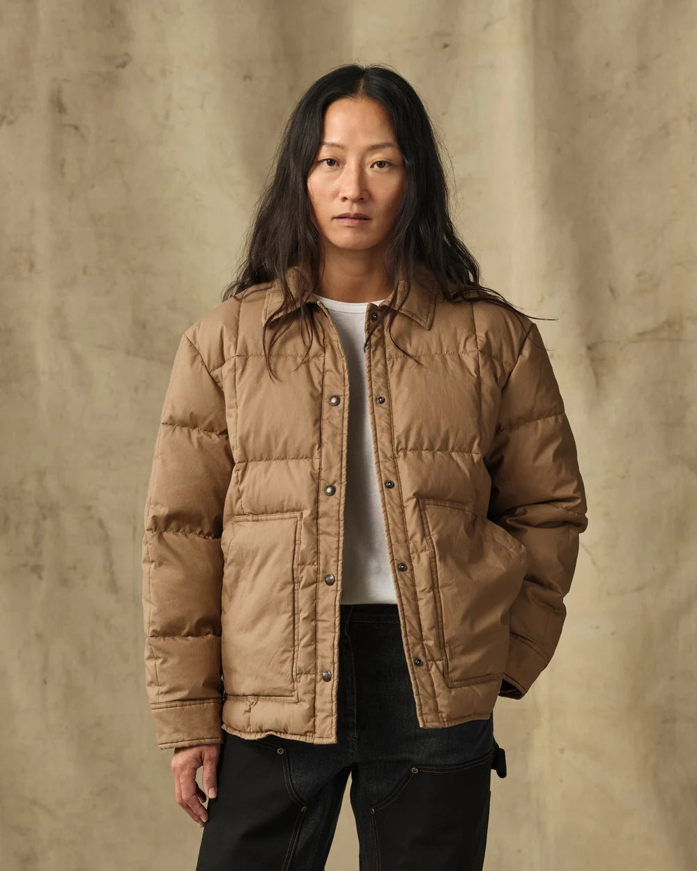 Womens Heritage Cotton Down Jacket