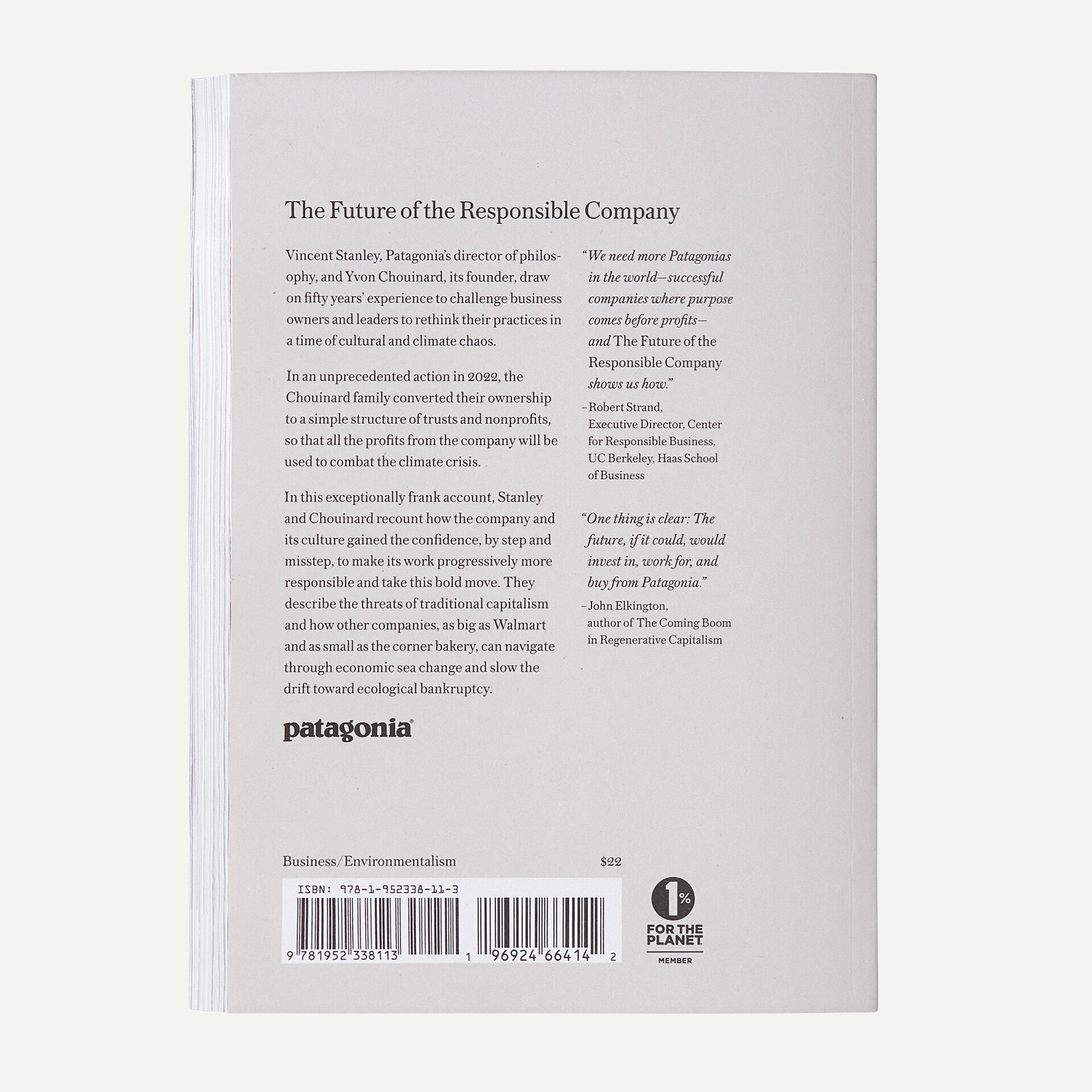 The Future of the Responsible Company: What We've Learned from Patagonia's First 50 Years