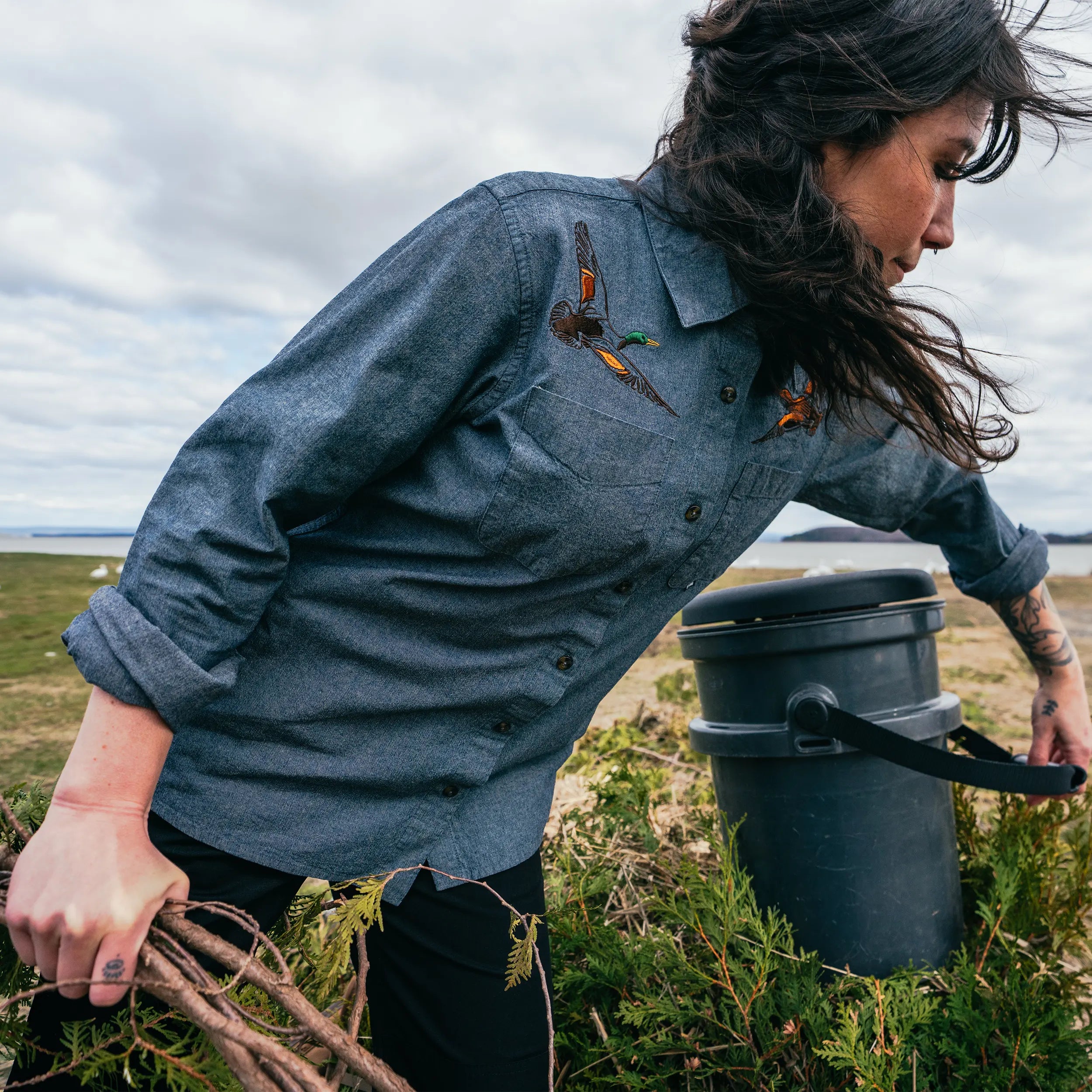 Women's Flying Ducks Chambray Shirt