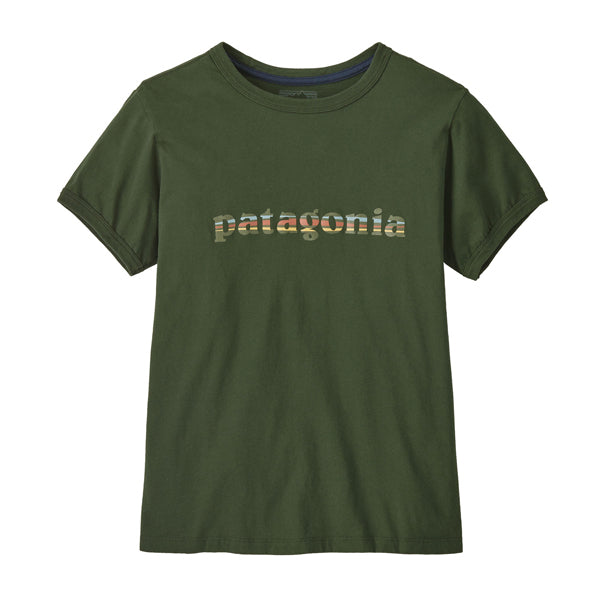 Patagonia Women's '73 Text Logo Organic Ringer Tee