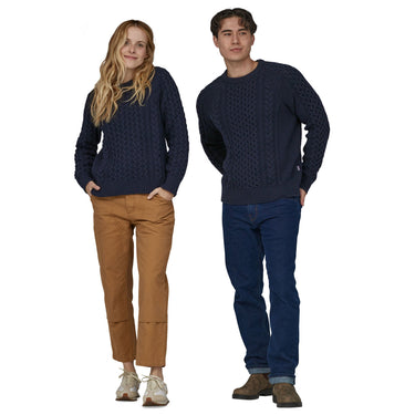 Patagonia Recycled Wool-Blend Cable-Knit Crewneck Sweater