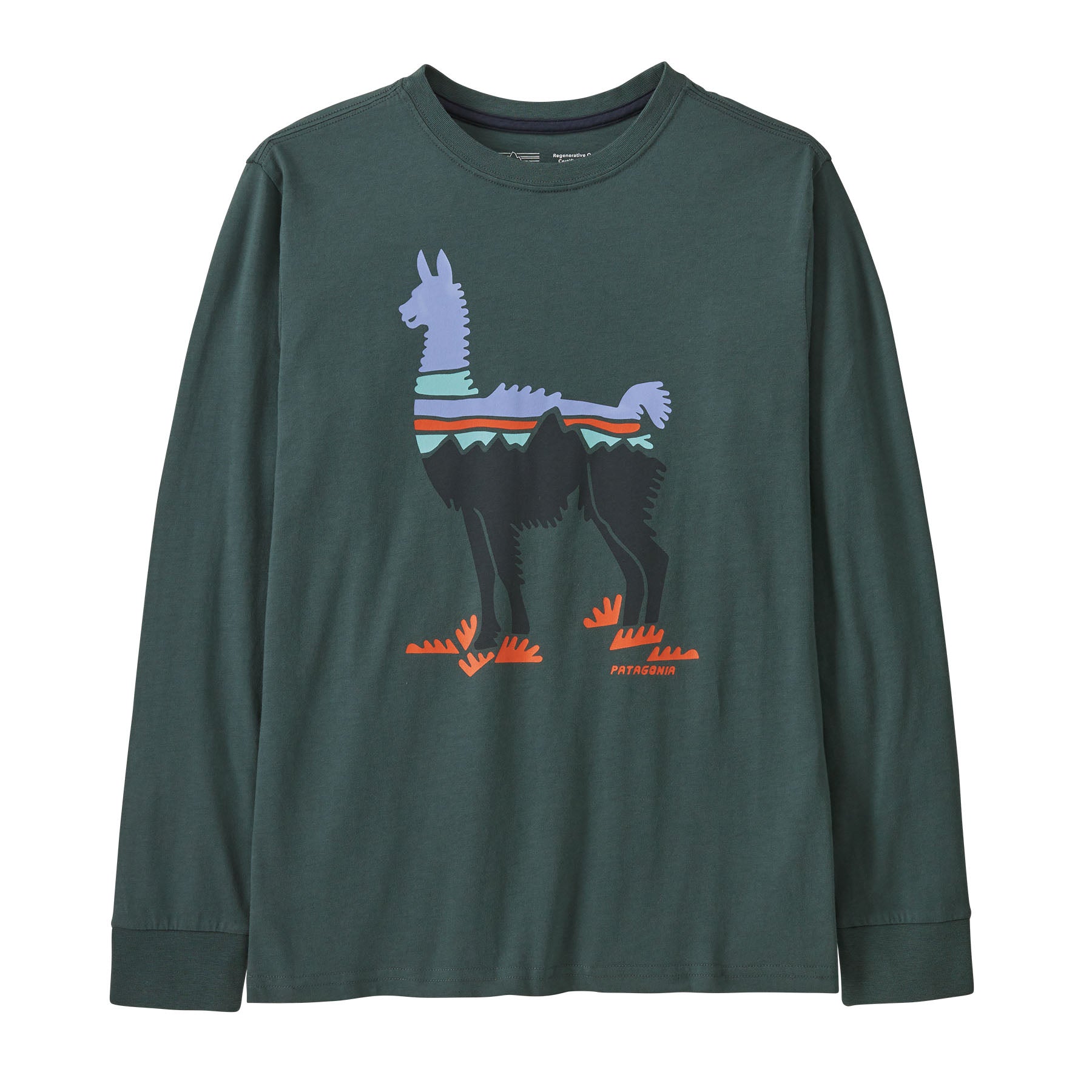 Kids' Long-Sleeved Regenerative Organic Certified Cotton Graphic T-Shirt - Sale