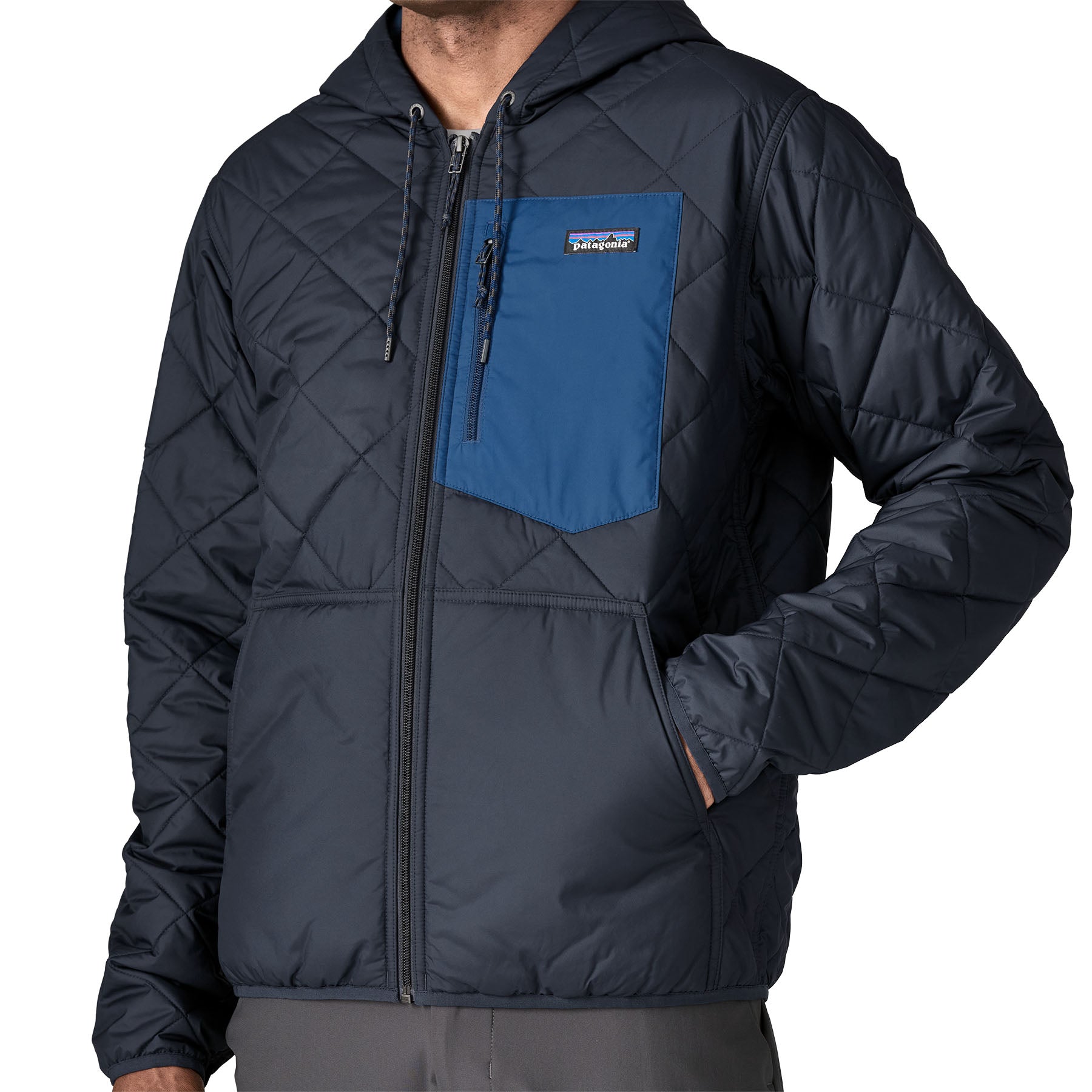 Men's Diamond Quilted Bomber Hoody