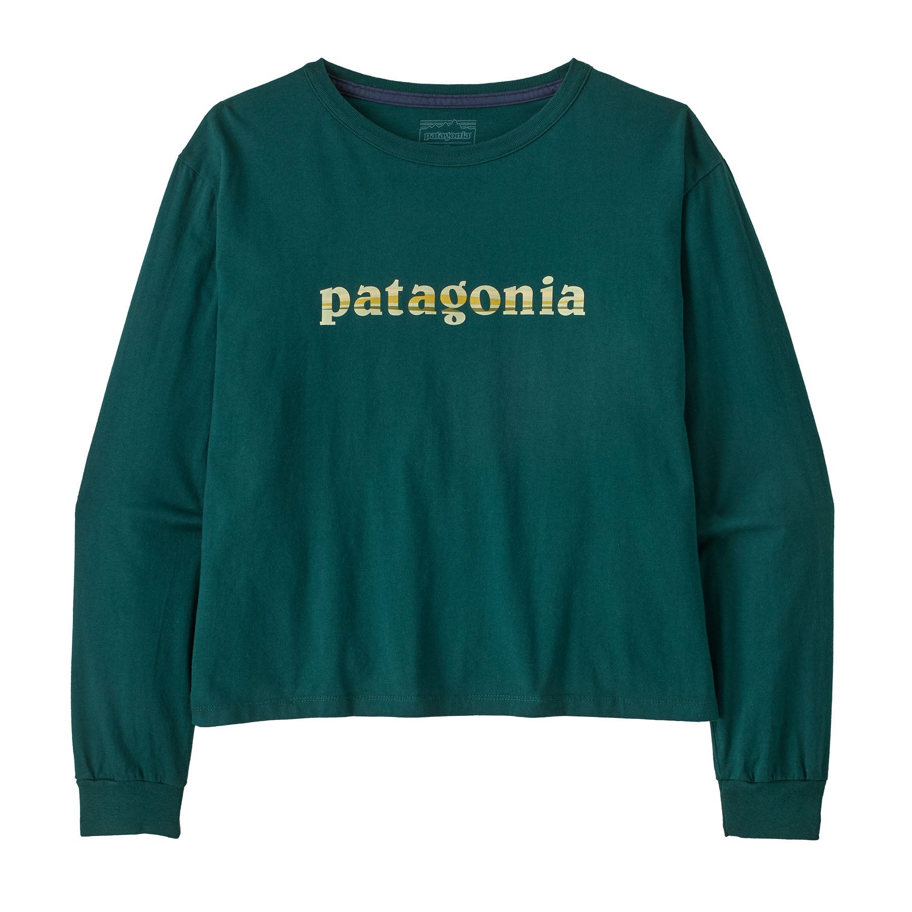 Women's Long-Sleeved '73 Text Logo Easy Cut Organic T-Shirt - Sale