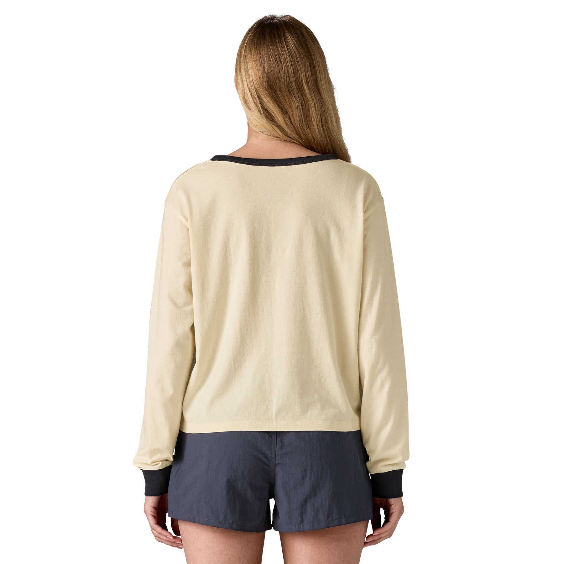 Women's Long-Sleeved '73 Text Logo Easy Cut Organic T-Shirt - Sale