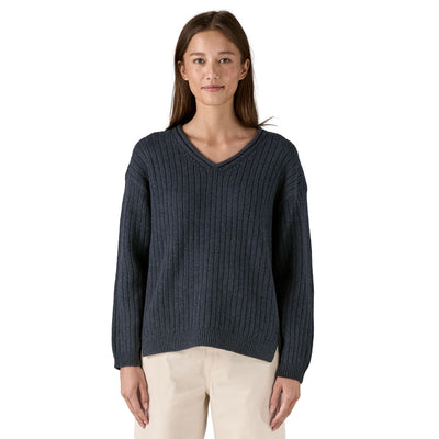 Women's Recycled Wool V-Neck Sweater - Sale
