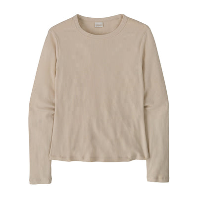 Women's Long Sleeved Rib Knit Top