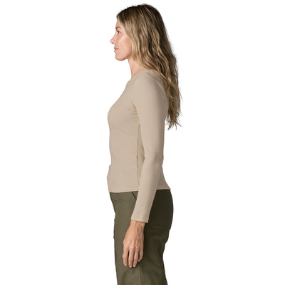 Women's Long Sleeved Rib Knit Top