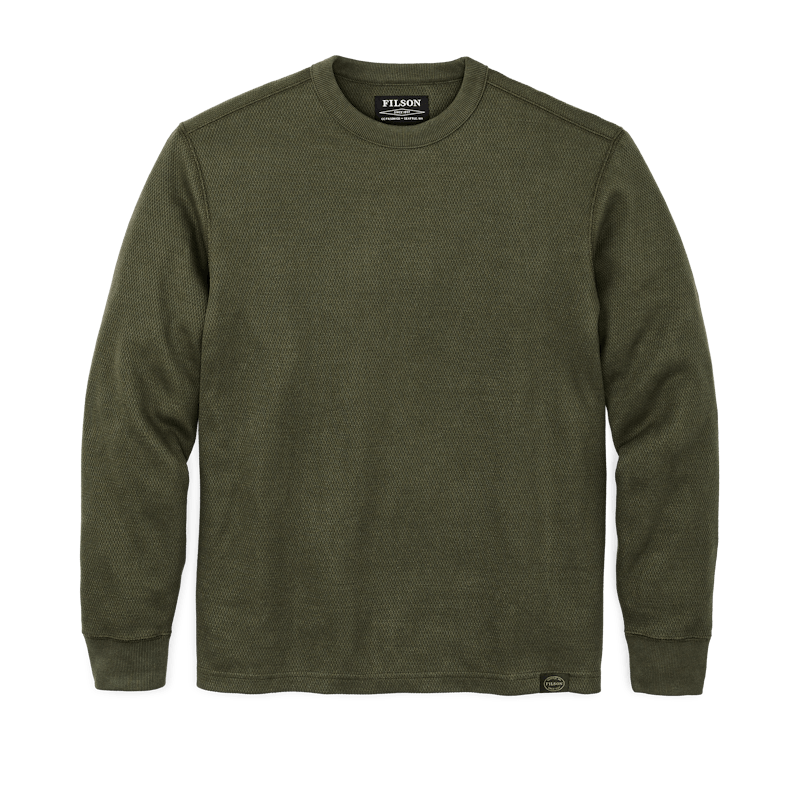Waffle Knit Thermal Crewneck