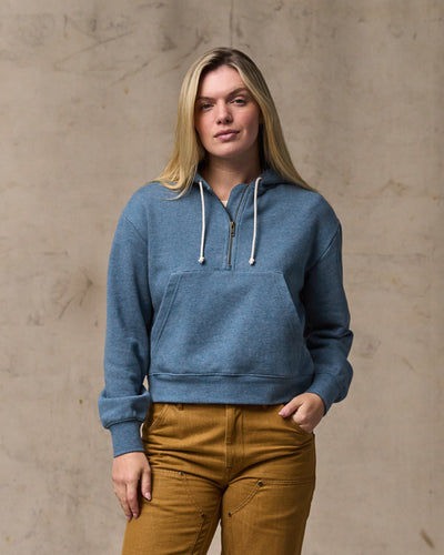 Women's French Terry 1/2 Zip Hoodie