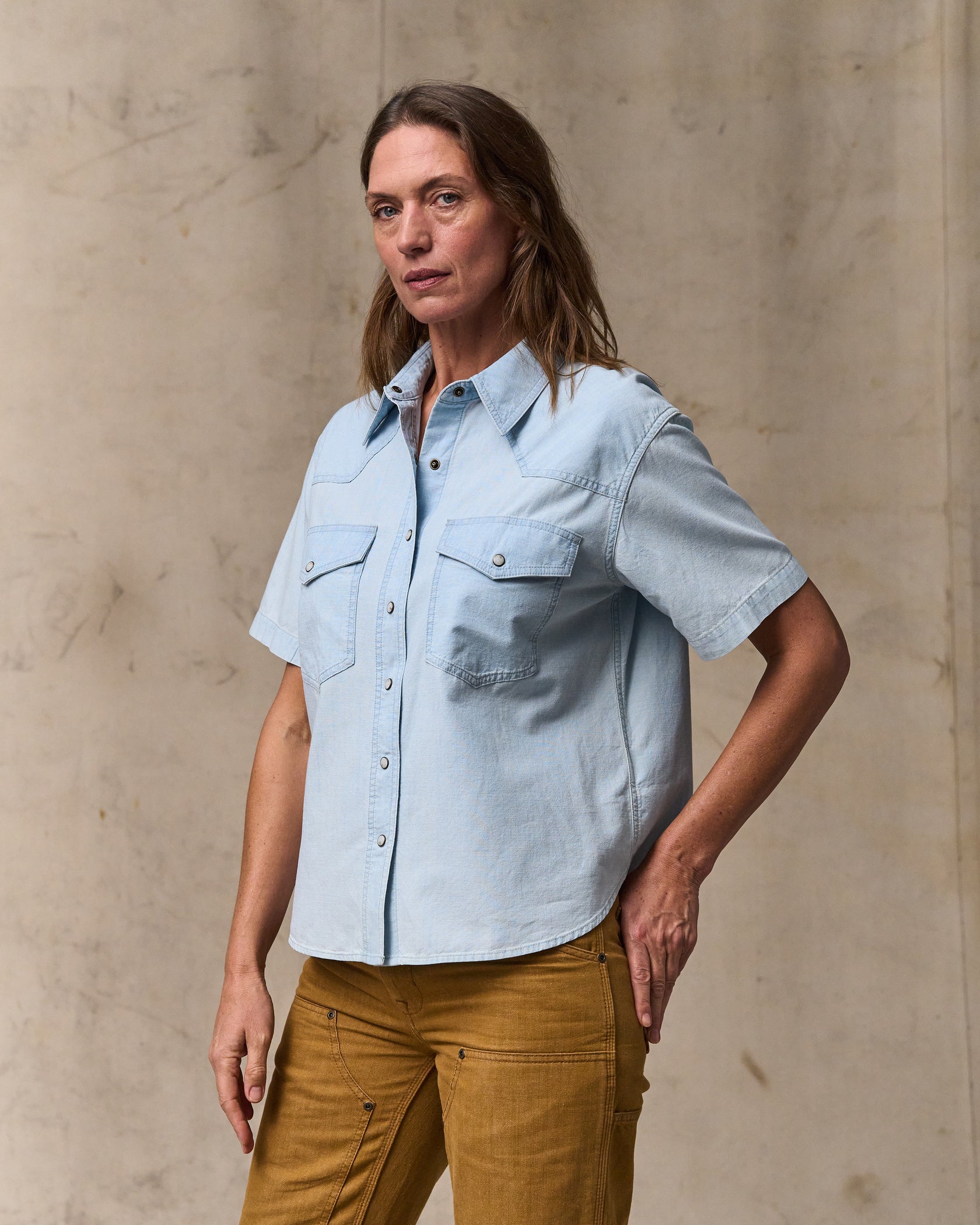 Women's S/S Chambray Western Shirt