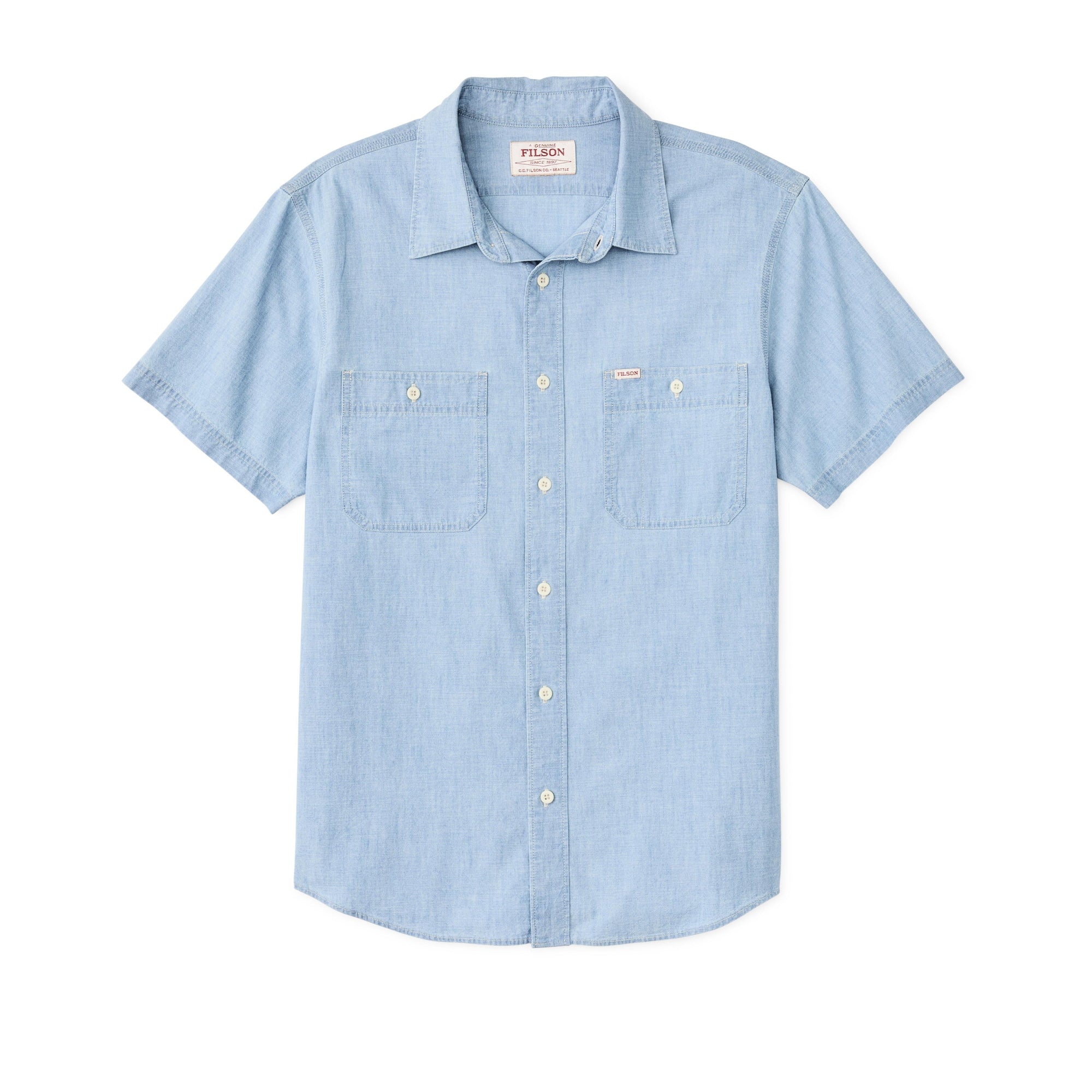 Short Sleeve Chambray Shirt