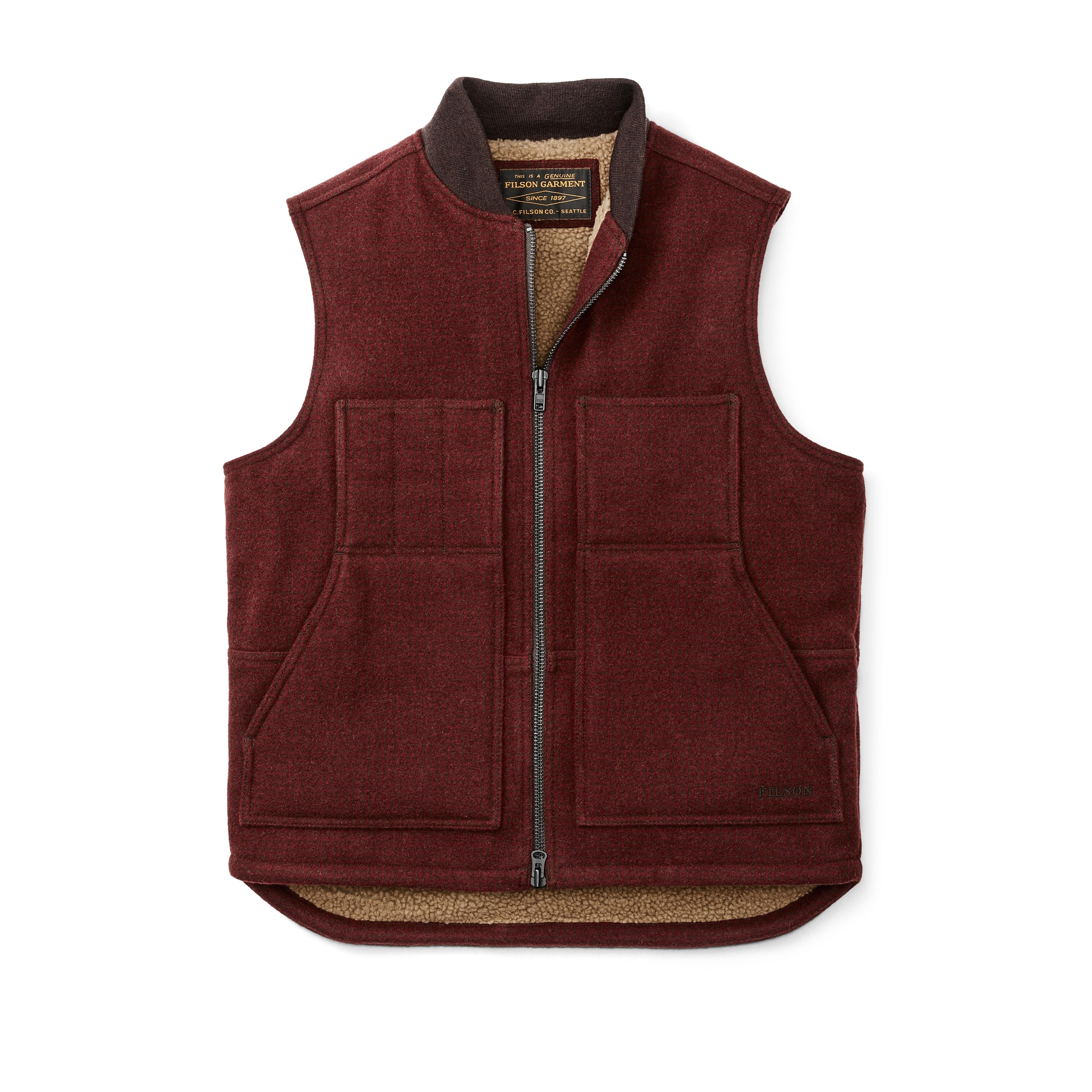 Gilet de travail doublé en laine Mackinaw